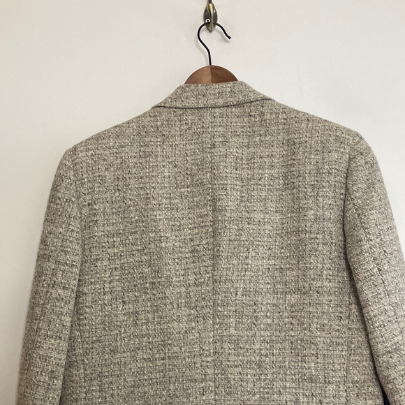 Vintage Harris Tweed Sport Coat Mens 40S Light Grey Tan Wool Blazer Jacket - Picture 5 of 15